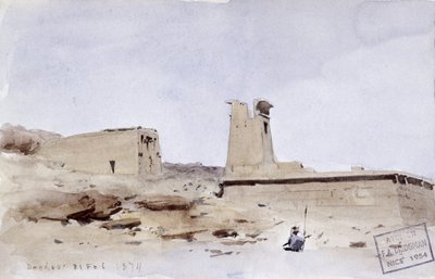 The Temple of Dendur, Showing the Pylon and Terrace, 1874 by Frederick Arthur Bridgman